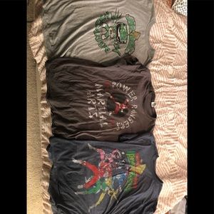 Set of Power Ranger tshirts